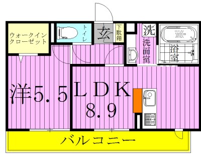 ウィステリアⅡ 202号室 間取り