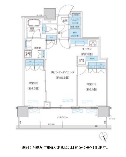 パークシティ柏の葉キャンパス　ザ・ゲートタワー　ウエスト 2206号室 間取り