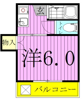 富士コーポ 202号室 間取り