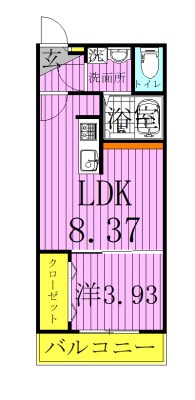 AJ南柏South Ⅱ 102号室 間取り