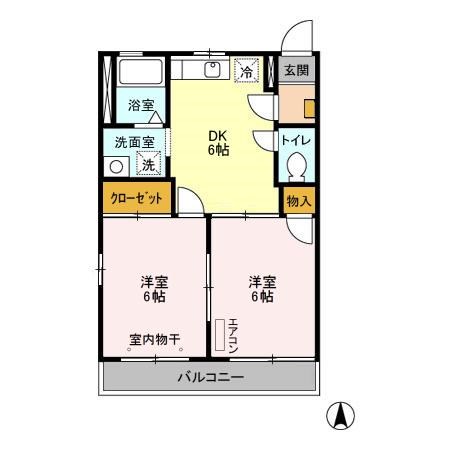 パークハイツ柏Ａ棟  201号室 間取り
