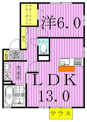 プワールおおたかの森Ⅲ 202号室 間取り