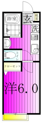 ムーンリバー北小金 203号室 間取り