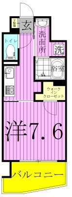 BrilliantViewCentralPark　～ブリリアントビューセントラルパーク～ 406号室 間取り