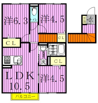 アゼリアコートⅠ 203号室 間取り