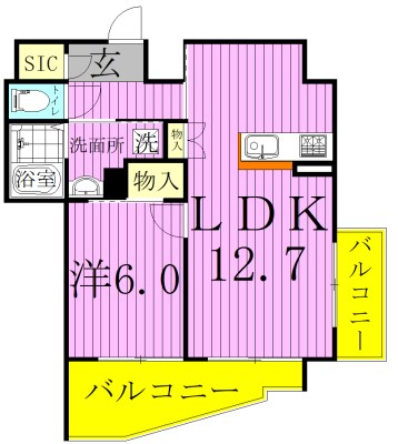 BrilliantViewCentralPark　～ブリリアントビューセントラルパーク～ 503号室 間取り