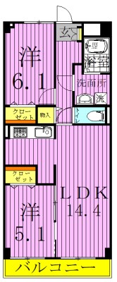 リベラ　サンリット　カーサ  406号室 間取り