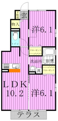 Ｌｉｅｎ 101号室 間取り