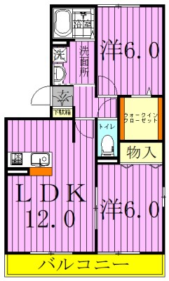 Ferme 202号室 間取り