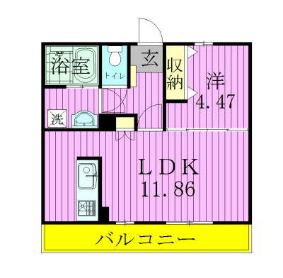 エクシード新松戸 202号室 間取り
