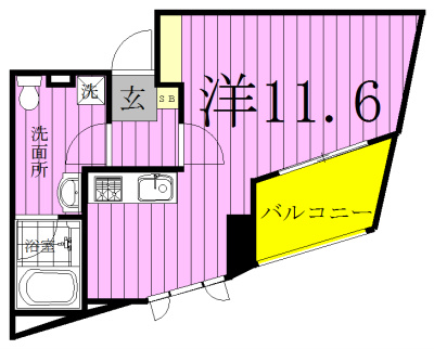 エンデュランス松戸 401号室 間取り