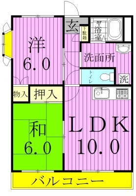 松戸コーポ 201号室 間取り