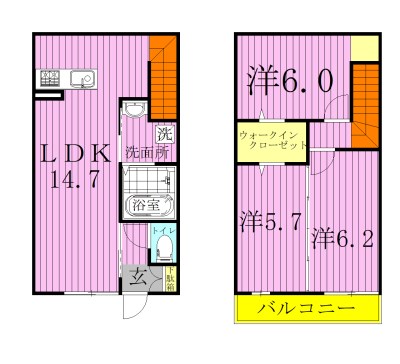 ジラソーレⅡ 101号室 間取り