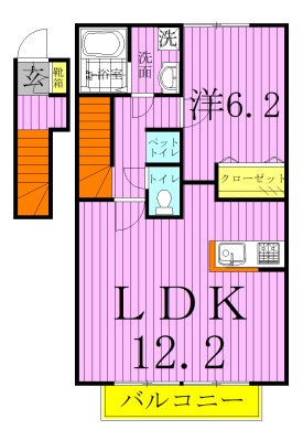コンフォートヴィラⅡ 203号室 間取り
