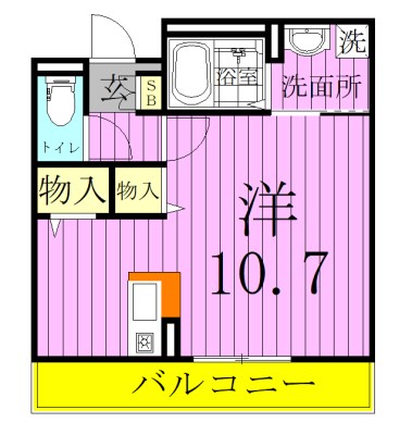 ユノディエール 705号室 間取り