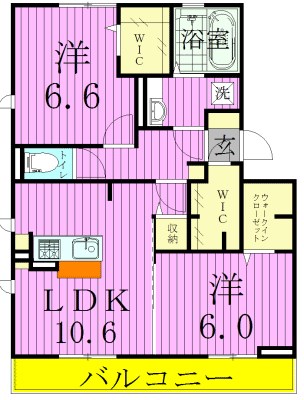 バリスサイトＥ 305号室 間取り