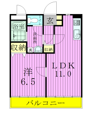 エクシード二ツ木C棟 303号室 間取り