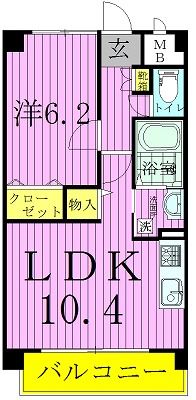Browny Coco～ブラウニーココ～ 301号室 間取り