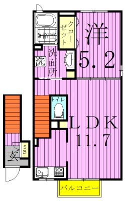 モントレゾール 202号室 間取り