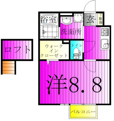 サンモールⅡ 202号室 間取り