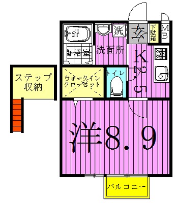 サンモールⅡ 202号室 間取り
