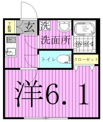 CRASTINE西馬橋1丁目 102号室 間取り