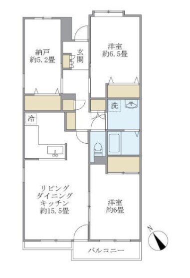 ISM南柏 608号室 間取り