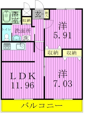 t.m.placeⅠ 203号室 間取り