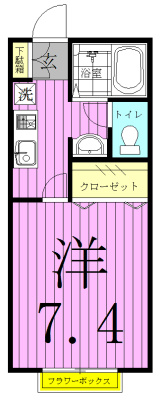 クレドールⅤ 102号室 間取り