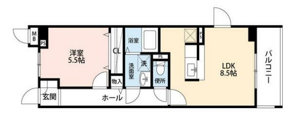 レジーナコンテ 103号室 間取り