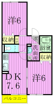 サンライズ馬橋  103号室 間取り