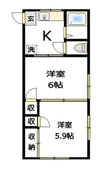KSビル  305号室 間取り