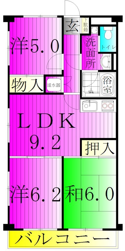 ヤマユウ第２ビル 409号室 間取り