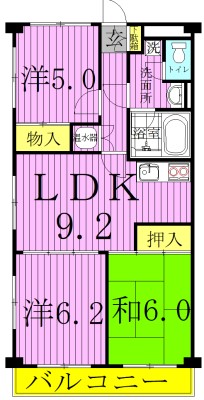 ヤマユウ第２ビル 409号室 間取り
