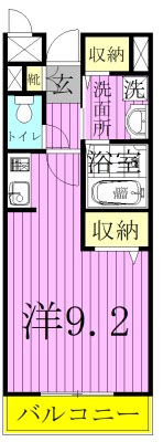 Ｎ・３９０ 104号室 間取り