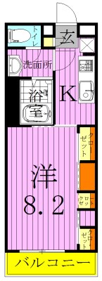 リブリ・ポモドーロ 103号室 間取り