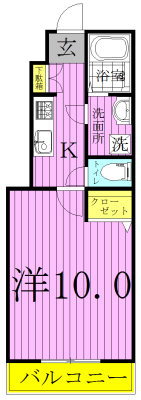 ブランジュ南逆井 102号室 間取り