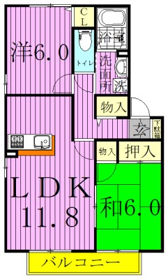 レジーナアムール壱番館 202号室 間取り