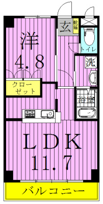 グランド　ライン 302号室 間取り