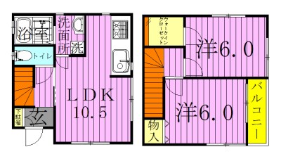 ハイマート扇2 間取り図