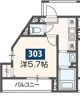 メルディア松戸 303号室 間取り