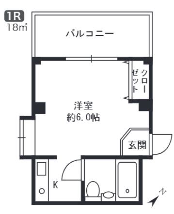オオツコート 303号室 間取り