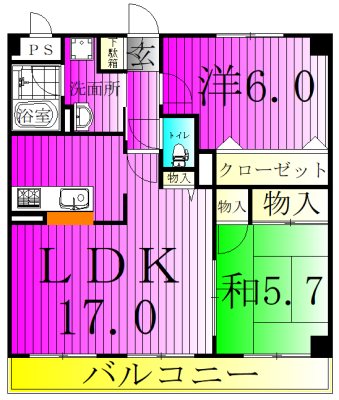 ヌーベルバーグ北柏 302号室 間取り