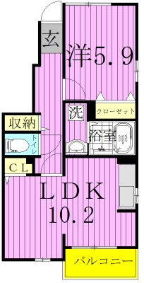 サン・モナーク 101号室 間取り