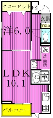 ブライト　セゾン  206号室 間取り