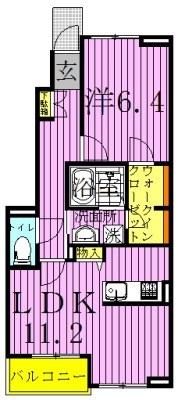 セレノパラッツォⅡ  101号室 間取り