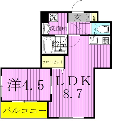 パインリーブズ 101号室 間取り