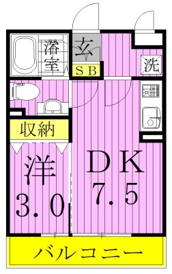 クレストフォート 203号室 間取り