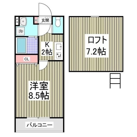 グランディール 304号室 間取り