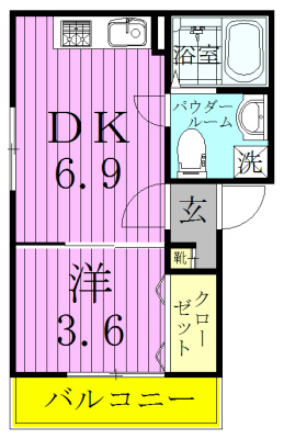 ＡＪ新松戸Ⅱ 101号室 間取り